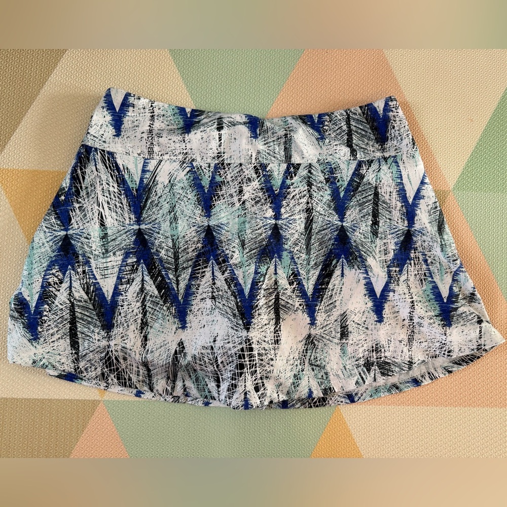 EleVen by Venus Williams Patterned Tennis Mini Skort with Pockets Size Large